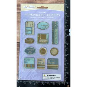 Miss Elizabeths 11 Count Scrapbook Stickers Travel Themed 871643